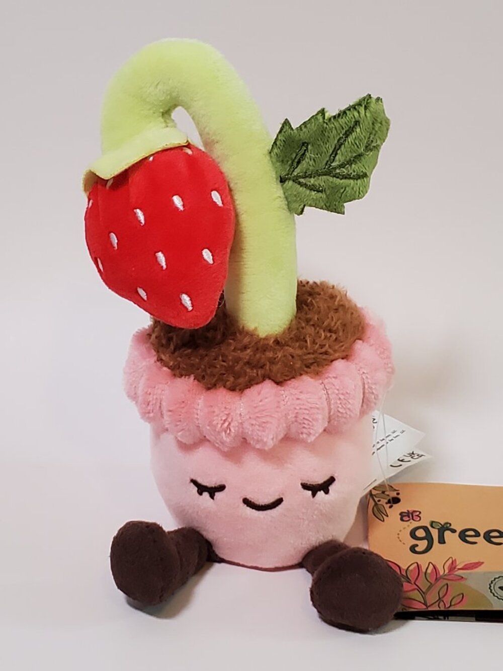 Greenhouse by Russ Plush Strawberry Plant 6" Potted Plant “Kaitlyn” NEW WITH TAG
